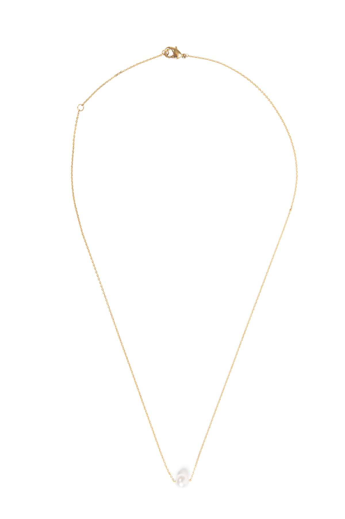 Kette vergoldet 18K mit einer Perle