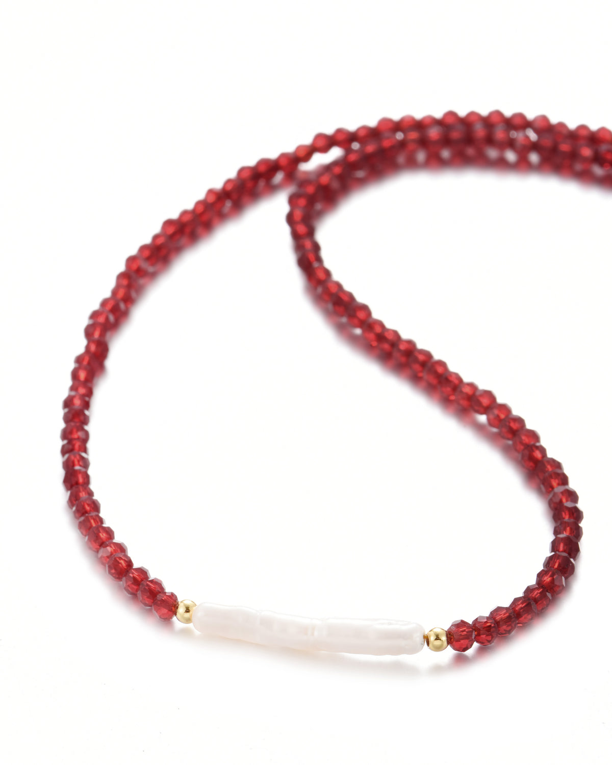 Kristallkette mit langer Perle