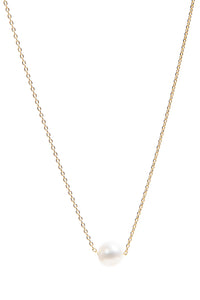 Kette vergoldet 18K mit einer Perle