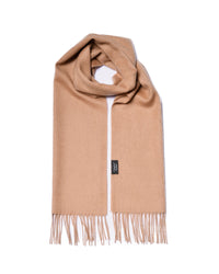 Cashmere scarf plain camel