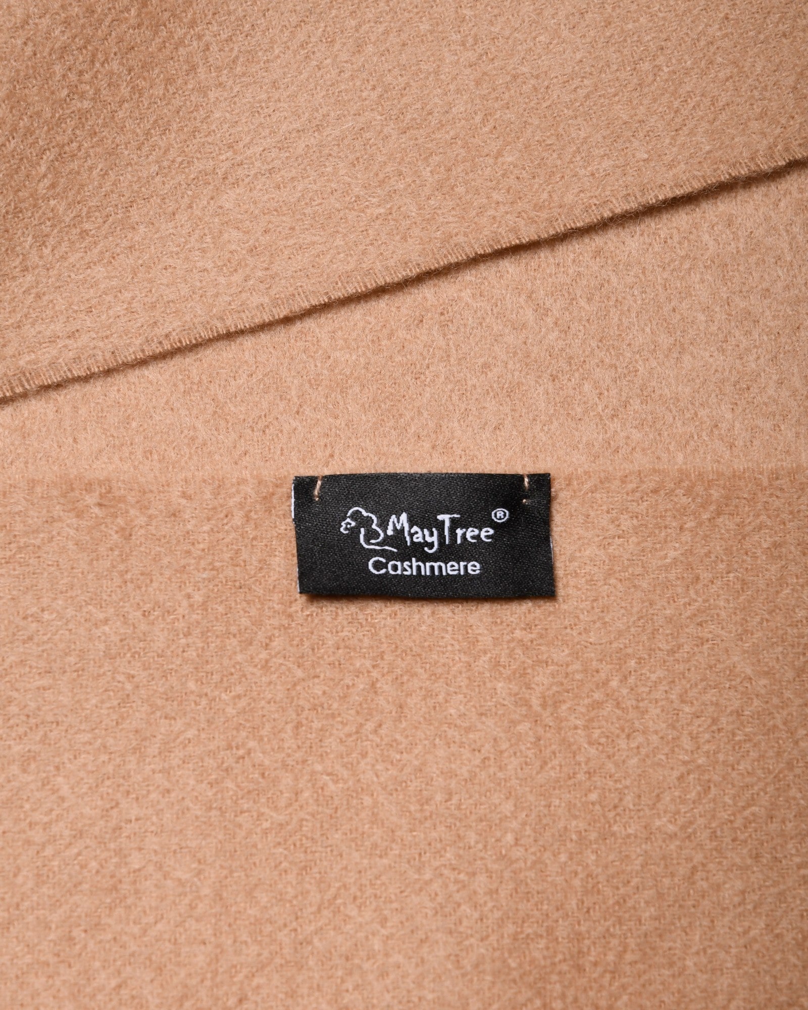 Cashmere scarf plain camel