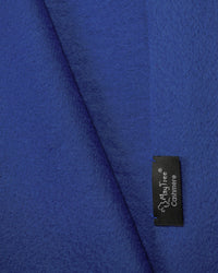 Echarpe 100% cachemire, 180 x 30, tissée, uni bleu jean