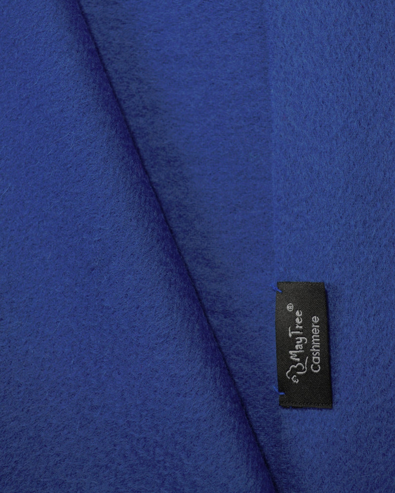 Echarpe 100% cachemire, 180 x 30, tissée, uni bleu jean