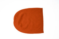 Beanie-Mütze aus 100% Kaschmir mit Rand Orange