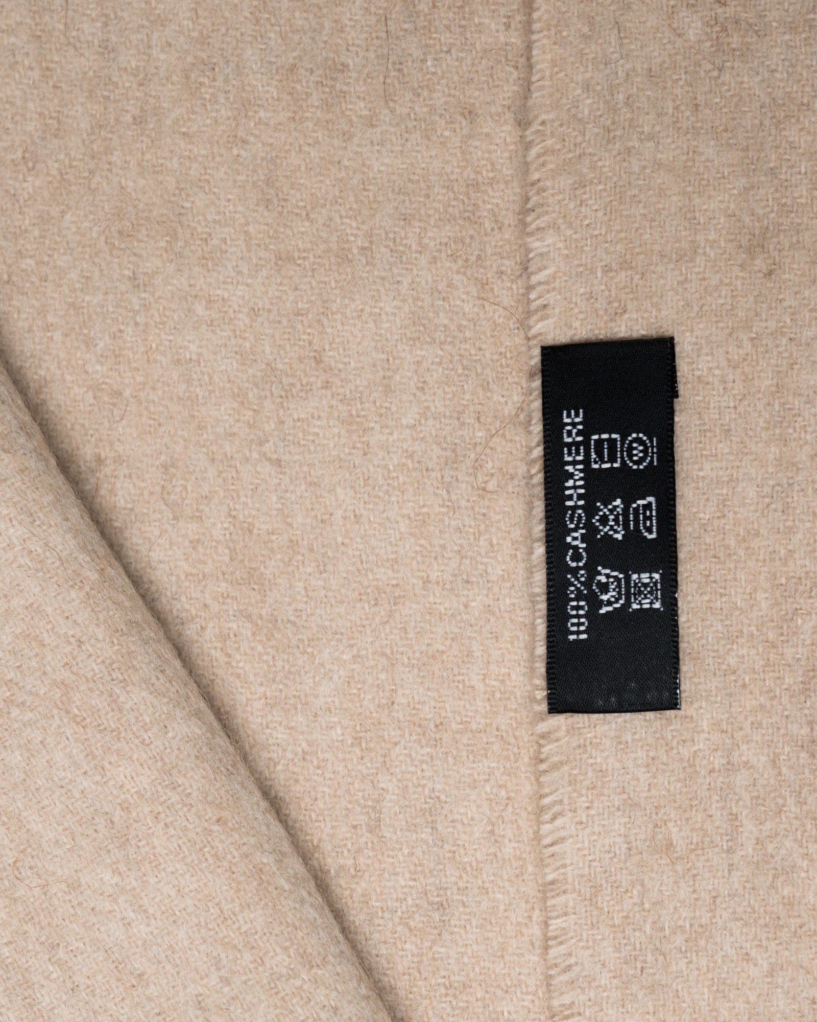 Écharpe de cachemire unie Nature claire