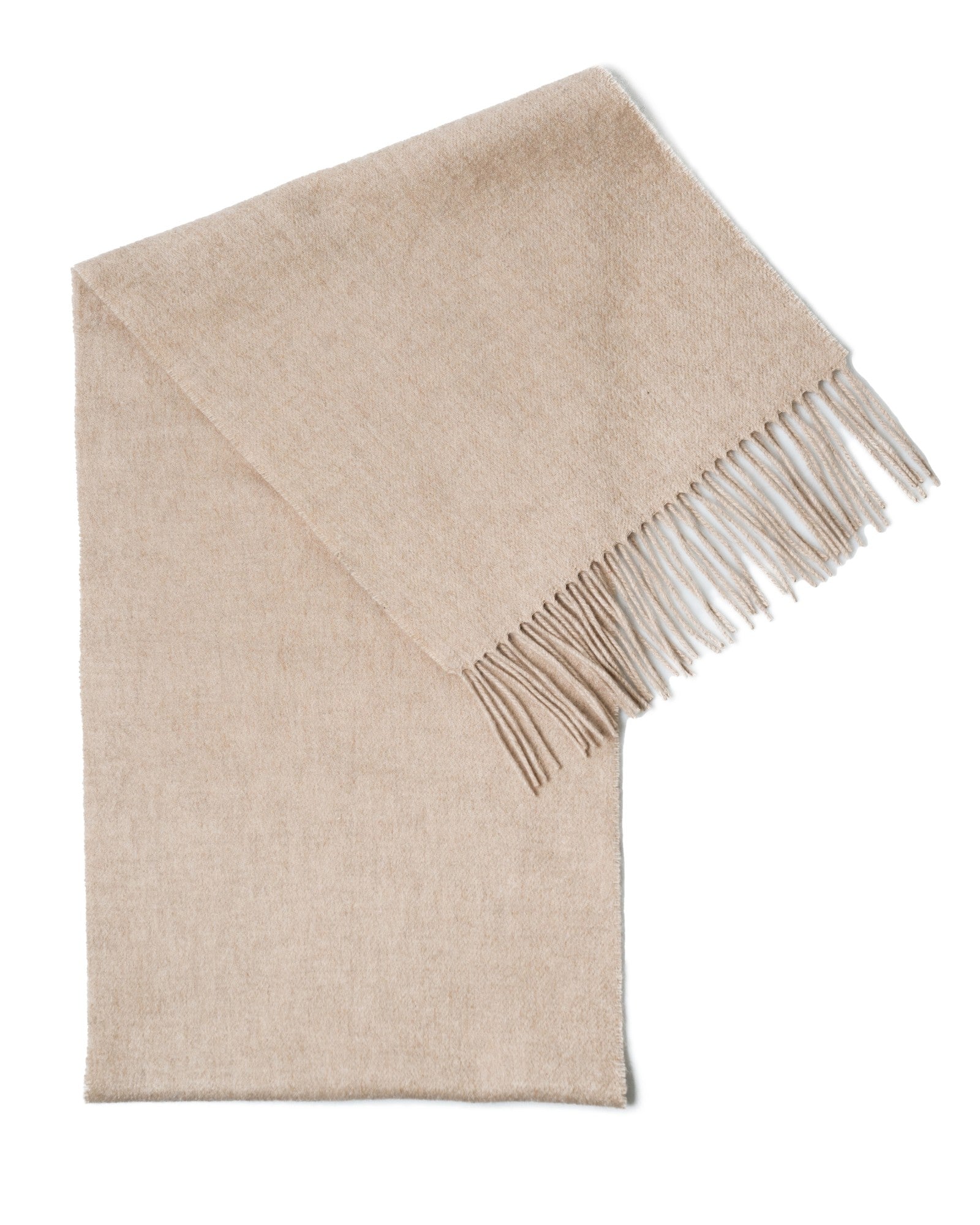 Écharpe de cachemire unie Nature claire