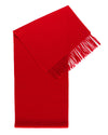 Écharpe de cachemire rouge unie