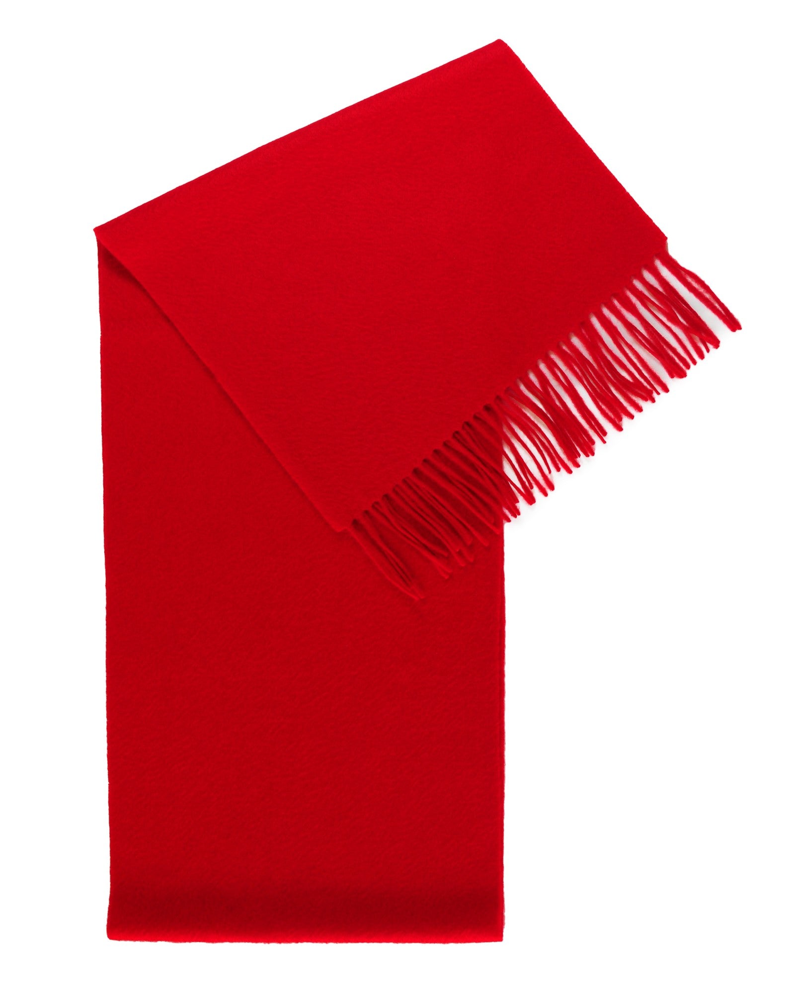 Écharpe de cachemire rouge unie