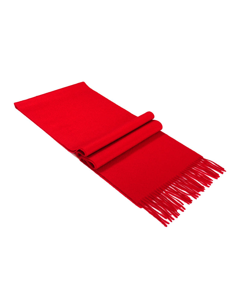 Écharpe de cachemire rouge unie