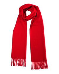 Écharpe de cachemire rouge unie