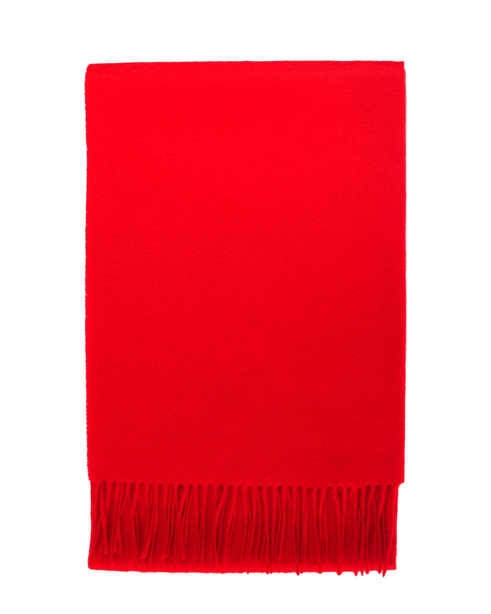 Écharpe de cachemire rouge unie