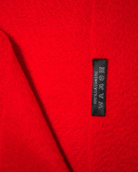 Écharpe de cachemire rouge unie