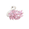 Swan" brooch, pink