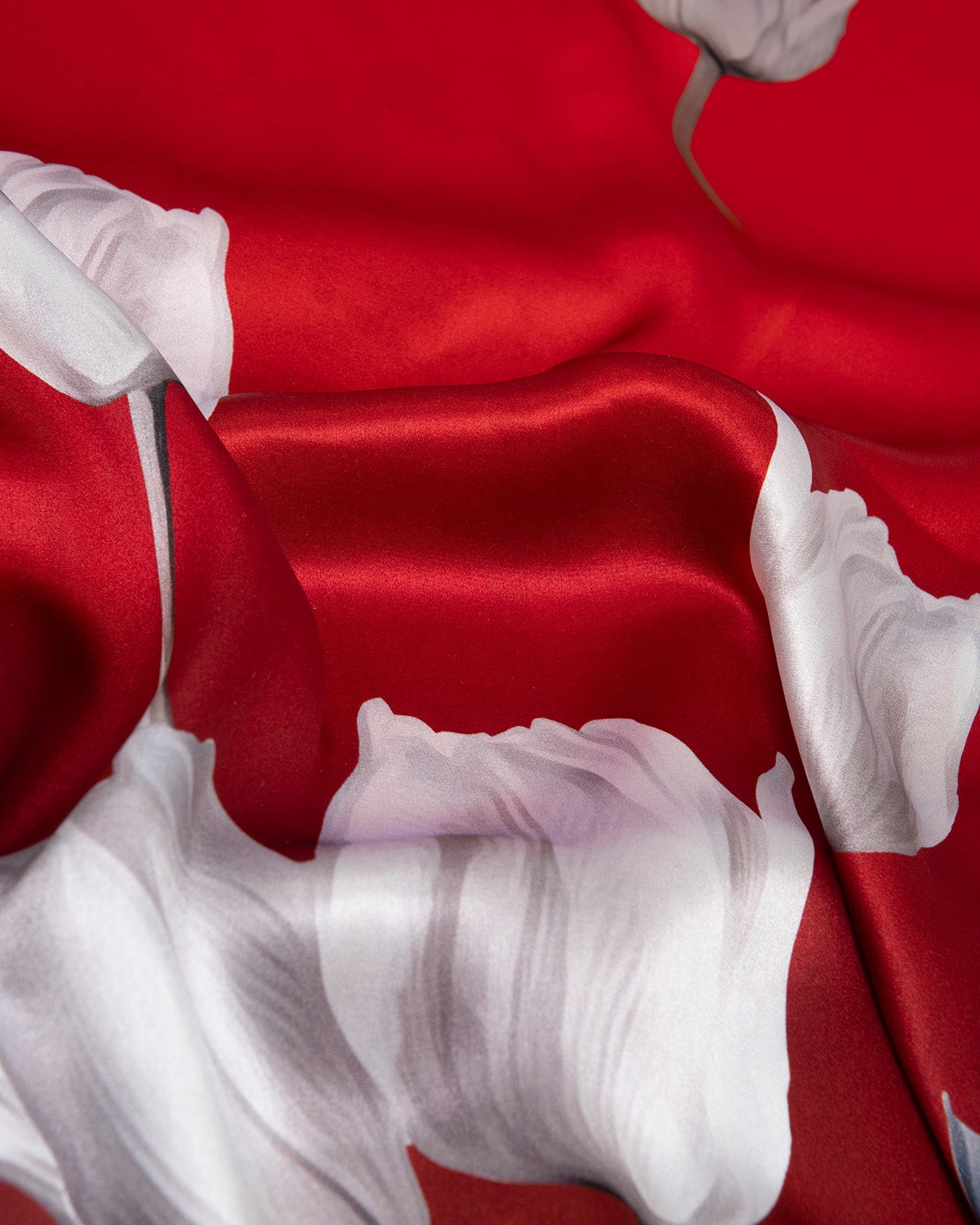 Seidenschal Tulpen rot