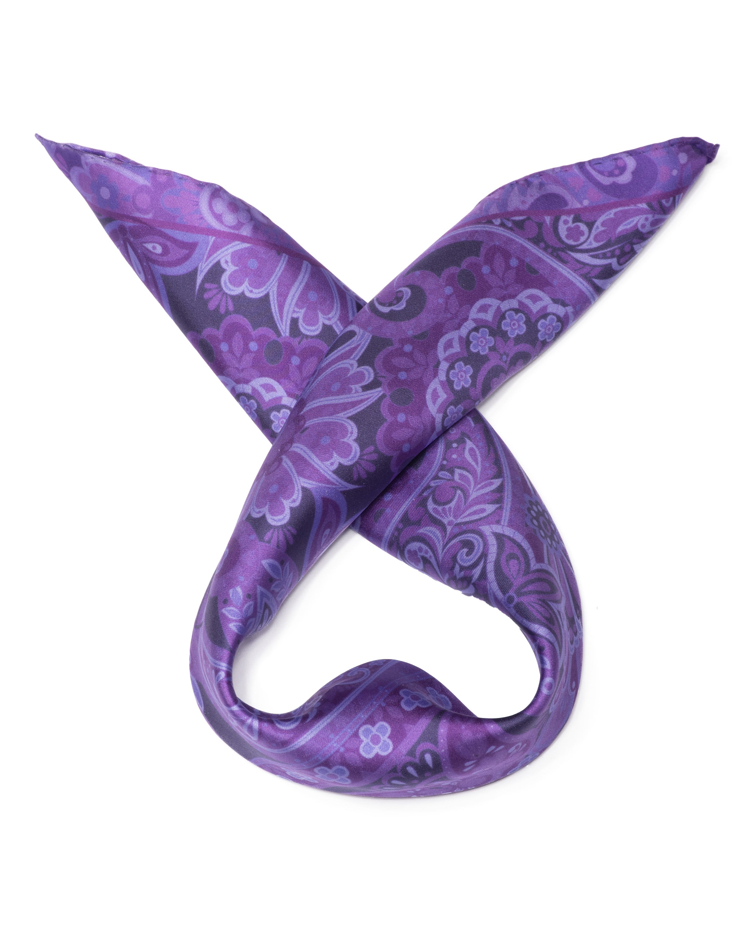 Silk scarf hand-rolled silk scarf twill silk, 53x53 Extravaganza