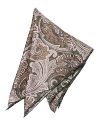 Foulard en soie roulé à la main pour homme, en sergé de soie, 53x53 mosaïque florale