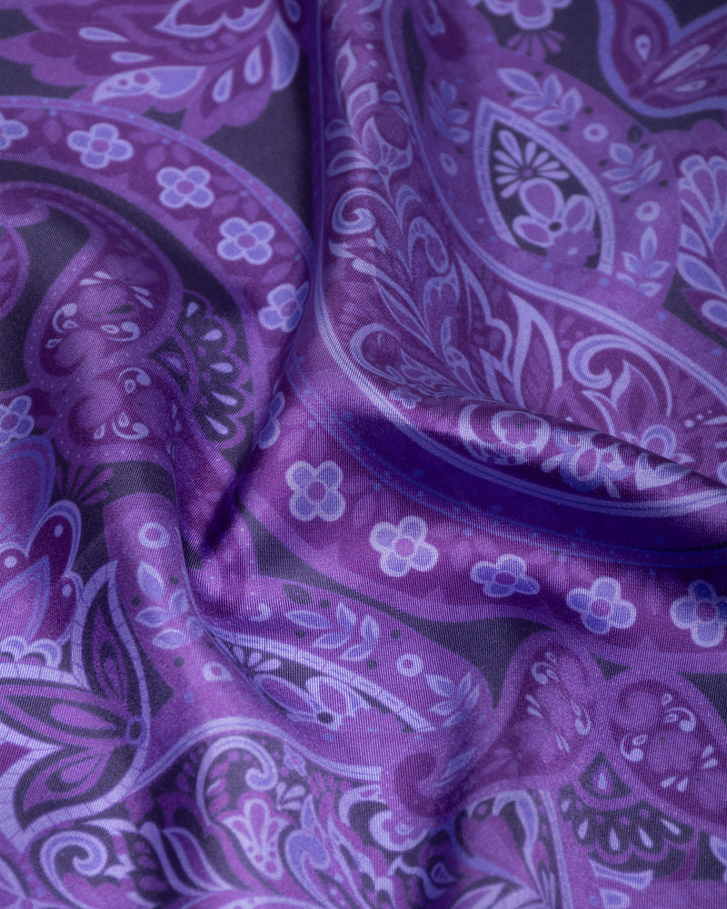 Silk scarf hand-rolled silk scarf twill silk, 53x53 Extravaganza