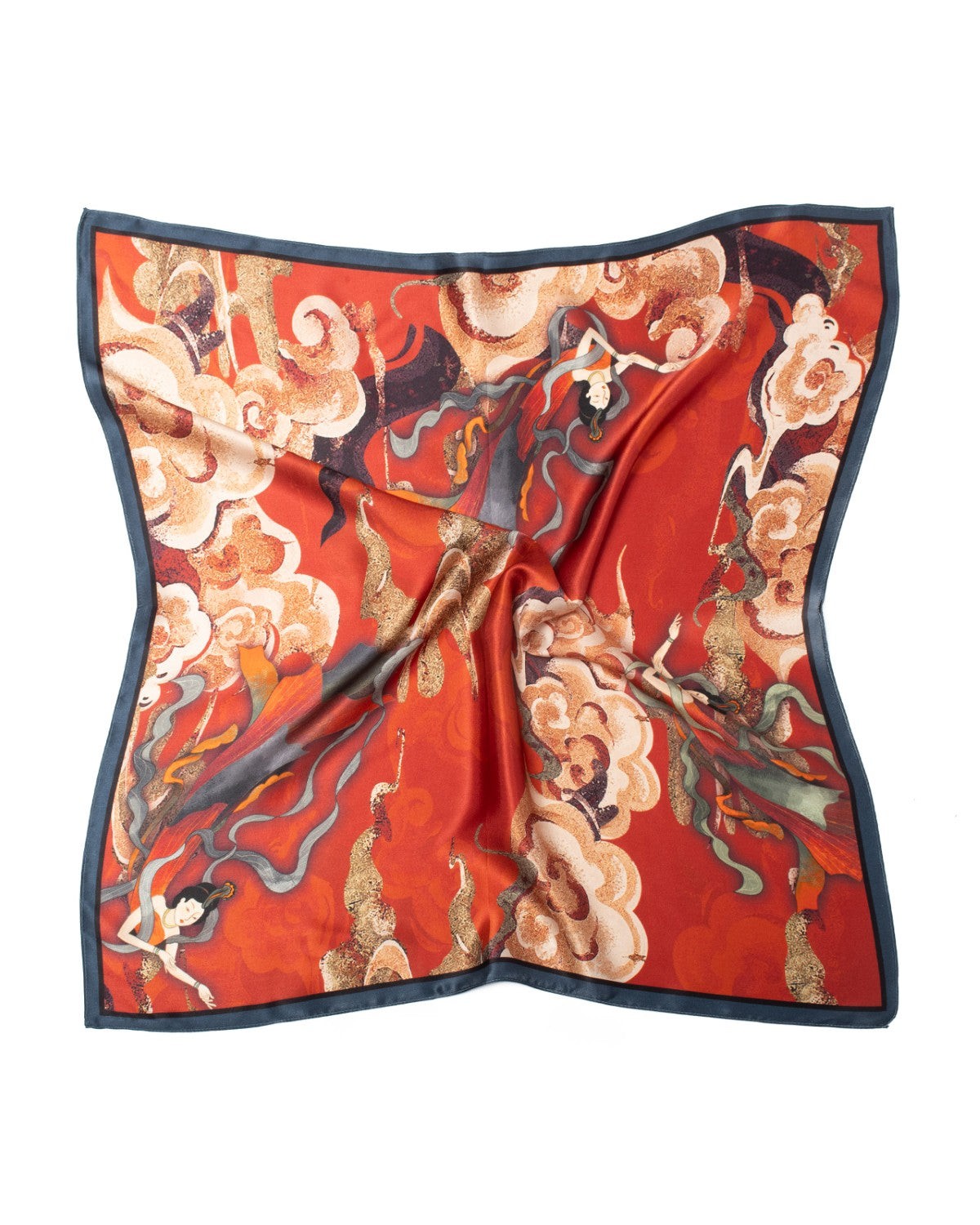 Foulard en soie carré 70x70, Fées volantes