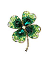Clover" brooch, green