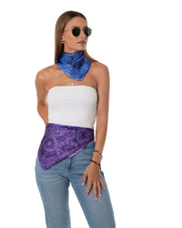 Silk scarf hand-rolled silk scarf twill silk, 53x53 Extravaganza