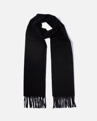 Echarpe 100% cachemire, 180 x 30, tissée, uni bleu marine