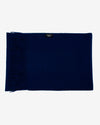 Echarpe 100% cachemire, 180 x 30, tissée, uni bleu marine