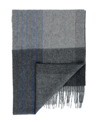 zweifarbiger Kaschmirschal grau