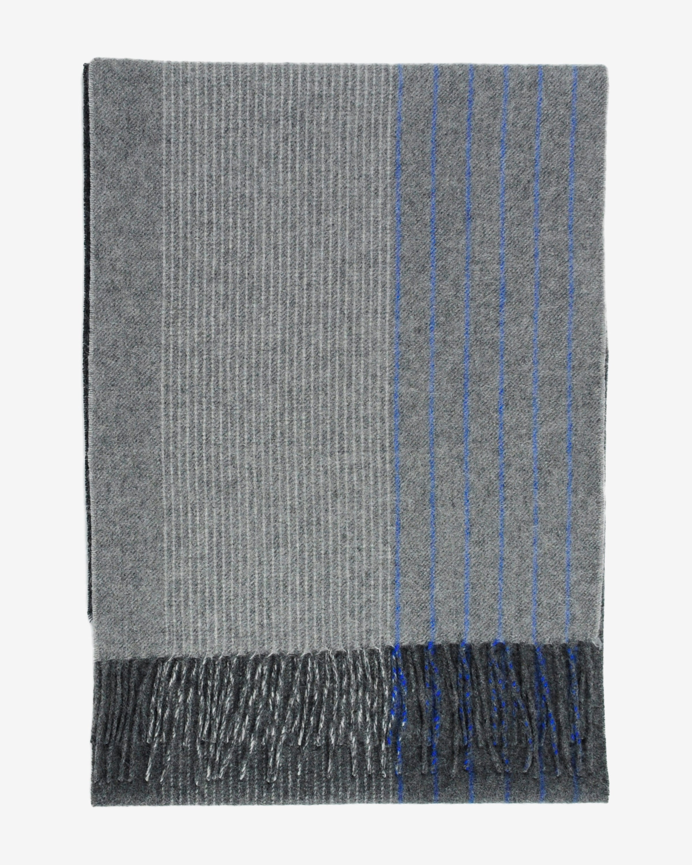zweifarbiger Kaschmirschal grau