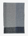 zweifarbiger Schal Damen und Herren aus 100% Kaschmir, gewebt gestreift grau