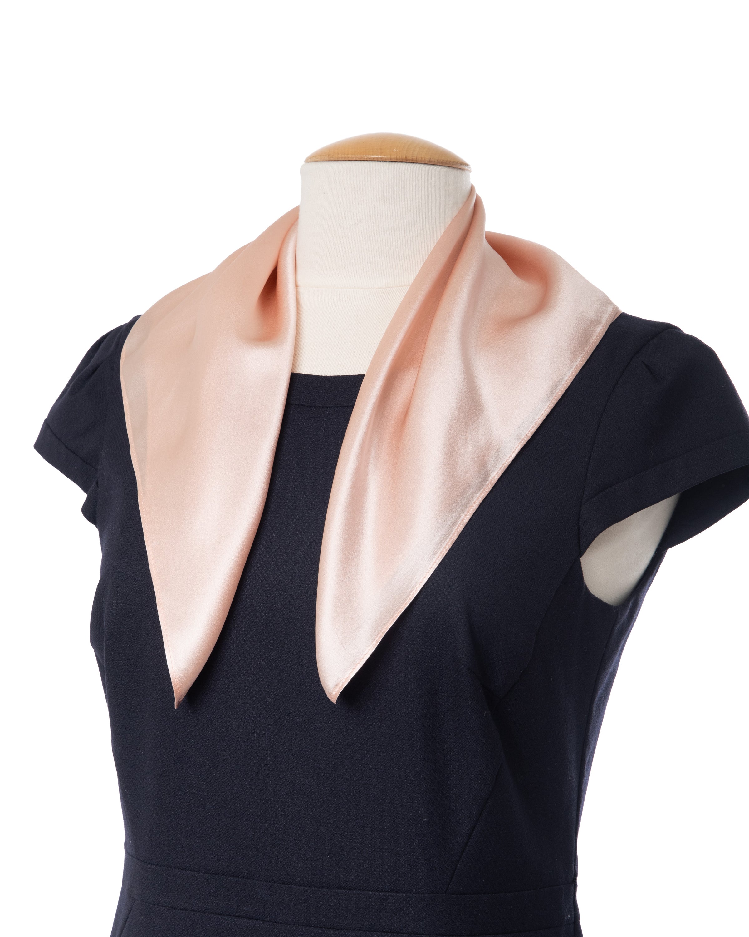 Seidentuch quadratisch einfarbig 53x53 rosa