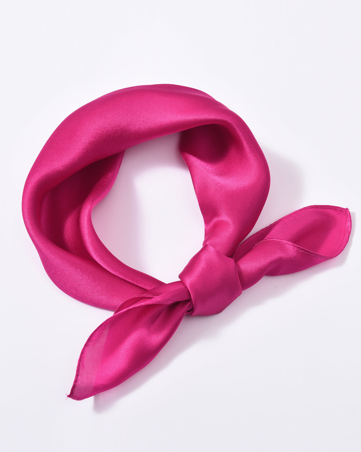 Seidentuch quadratisch einfarbig 53x53 fuchsia