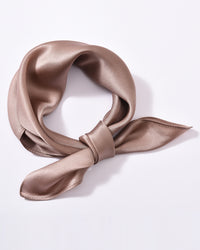 Seidentuch quadratisch einfarbig 53x53 taupe