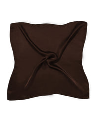 Seidentuch quadratisch einfarbig 53x53 mocca