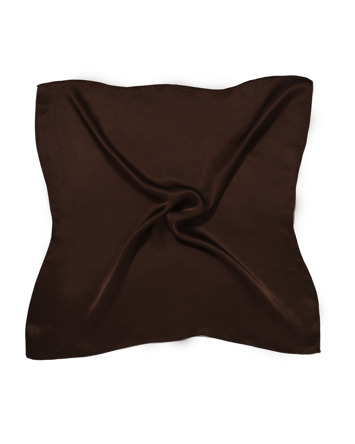 Seidentuch quadratisch einfarbig 53x53 mocca