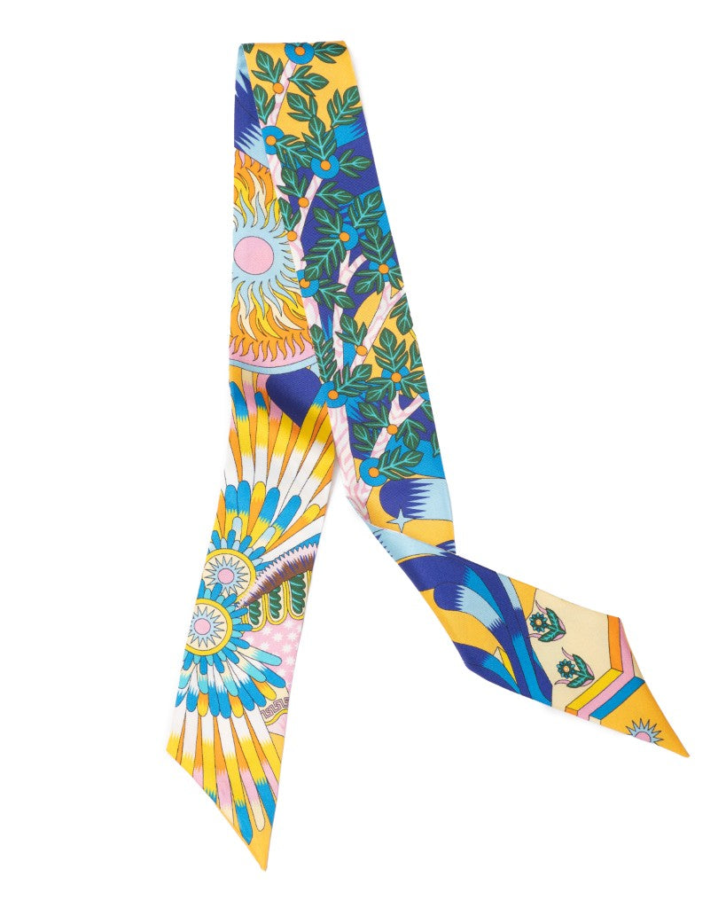 Seidenbandeau schmal beidseitig, Pegasus  5 x 88 cm