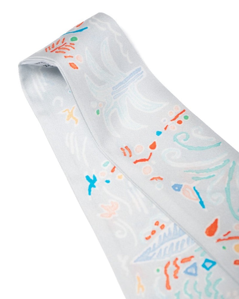 Seidenbandeau schmal beidseitig, playground  5 x 88 cm