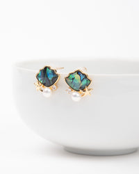 Boucles d'oreilles ormeau perle étoile de mer