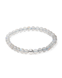 Armband echter Mondstein Grau Blau