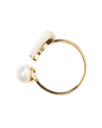 Ring Katze mit Perle