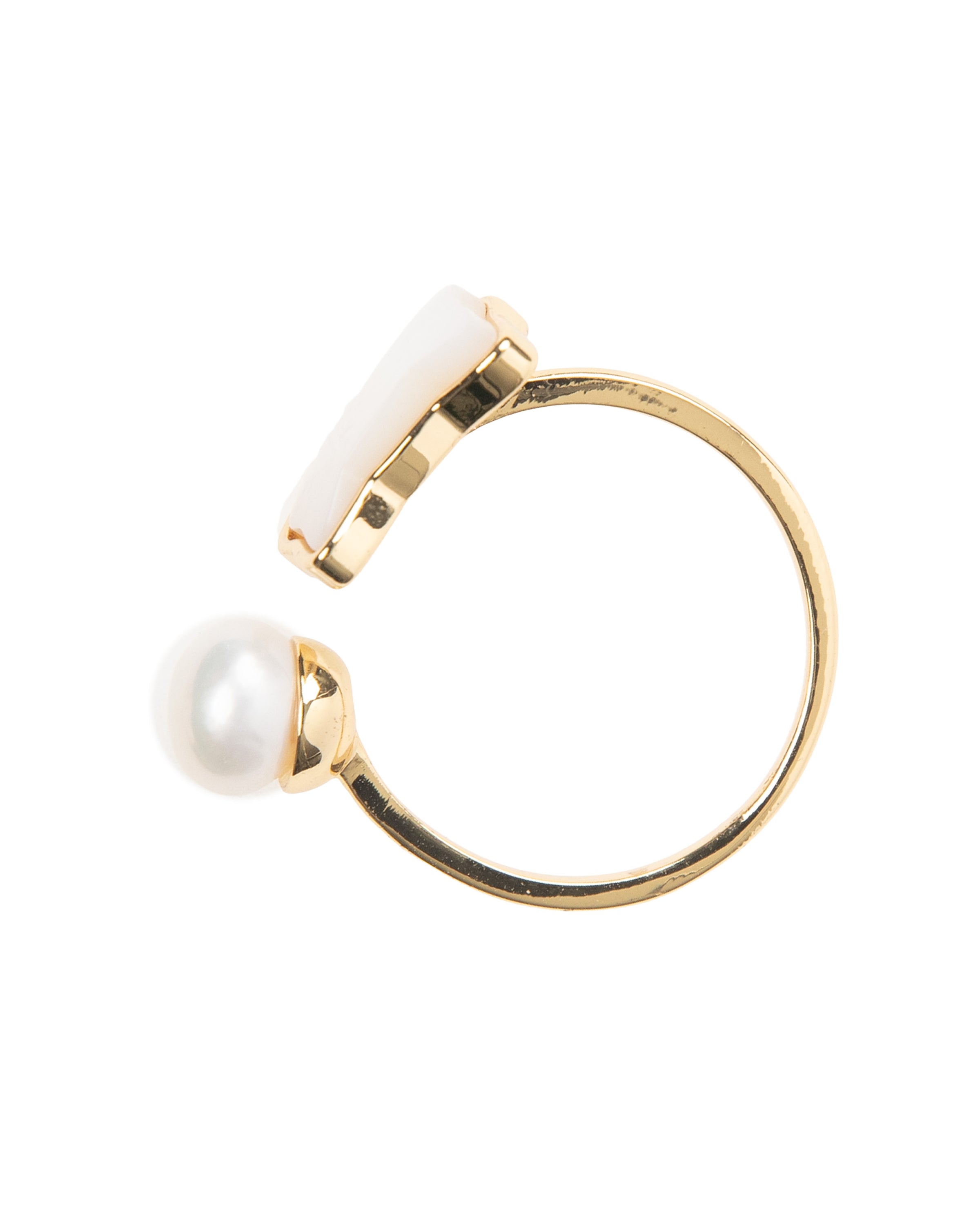 Ring Katze mit Perle