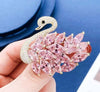 Swan" brooch, pink