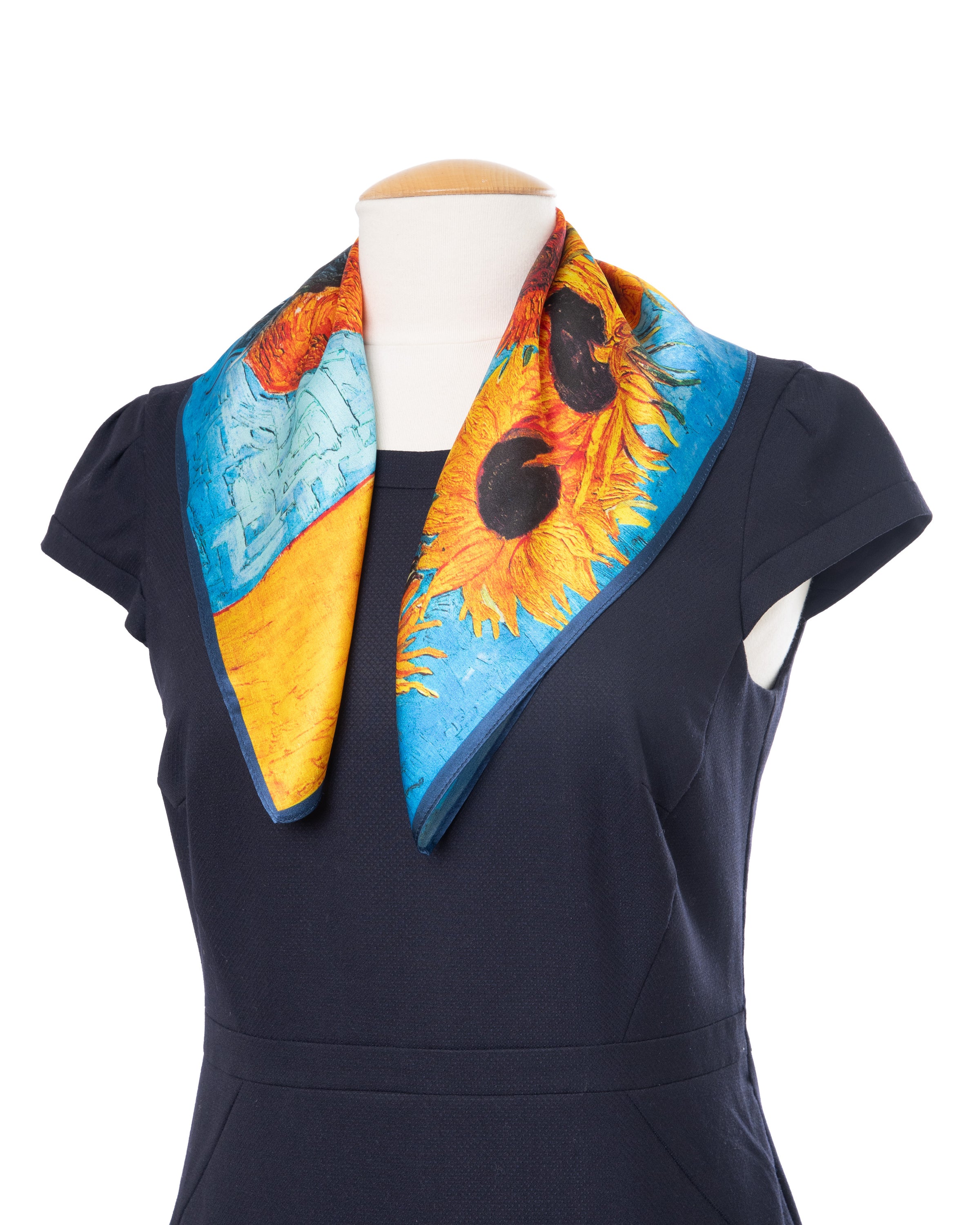 Seidentuch quadratisch Vincent 53x53 Sonnenblume