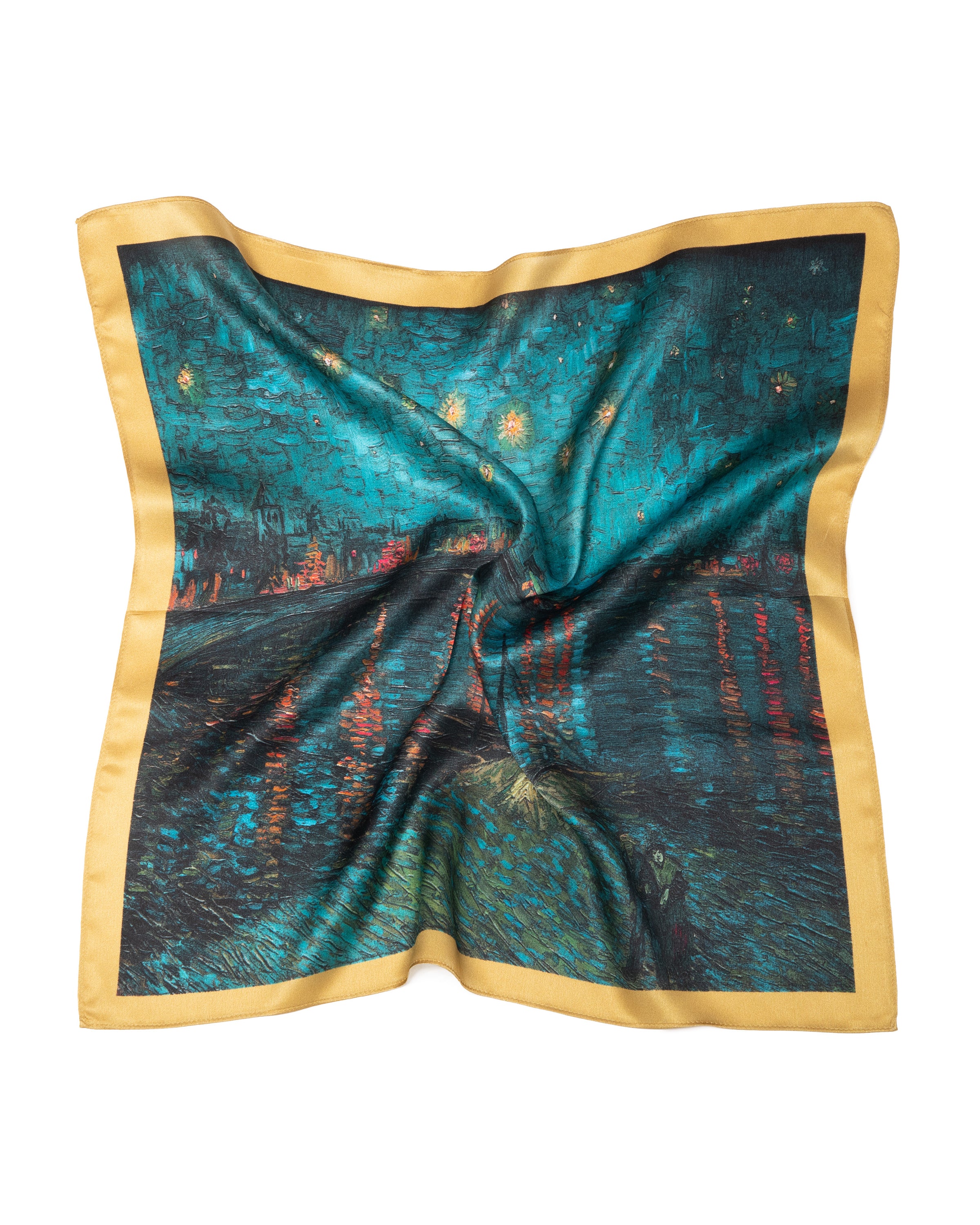 Seidentuch quadratisch Vincent 53x53 Starry night