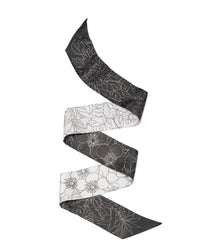 Seidenbandeau Twillseide beidseitig, Sommerblüte 7 x 116 cm