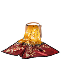 Seidenschal Palastblüte Rotgold 55 x 175 cm