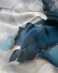 Seidenschal Magnolie Aquarell 55 x 175 cm