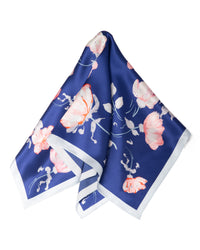 Seidentuch Premium quadratisch  64x64cm, Mohnblüte rosa