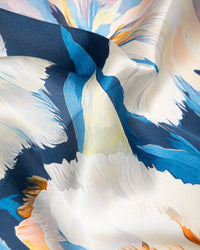 Seidentuch Premium quadratisch  64x64cm, Azurblüte