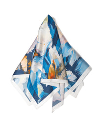 Seidentuch Premium quadratisch  64x64cm, Azurblüte