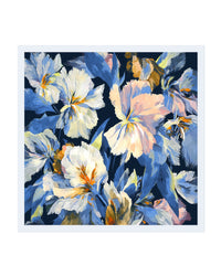 Seidentuch Premium quadratisch  64x64cm, Azurblüte